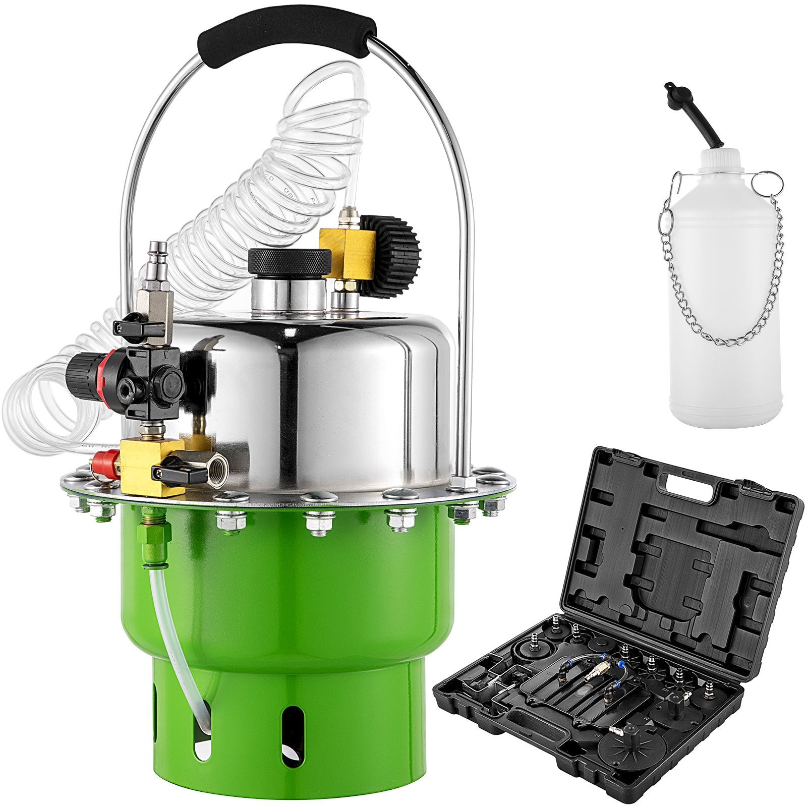 Pneumatic Air Pressure Bleeder, Brake Pressure Bleeding Tool Portable Brake and Clutch Bleeder Valve System V952-QDSCYGHJLSK000001V0