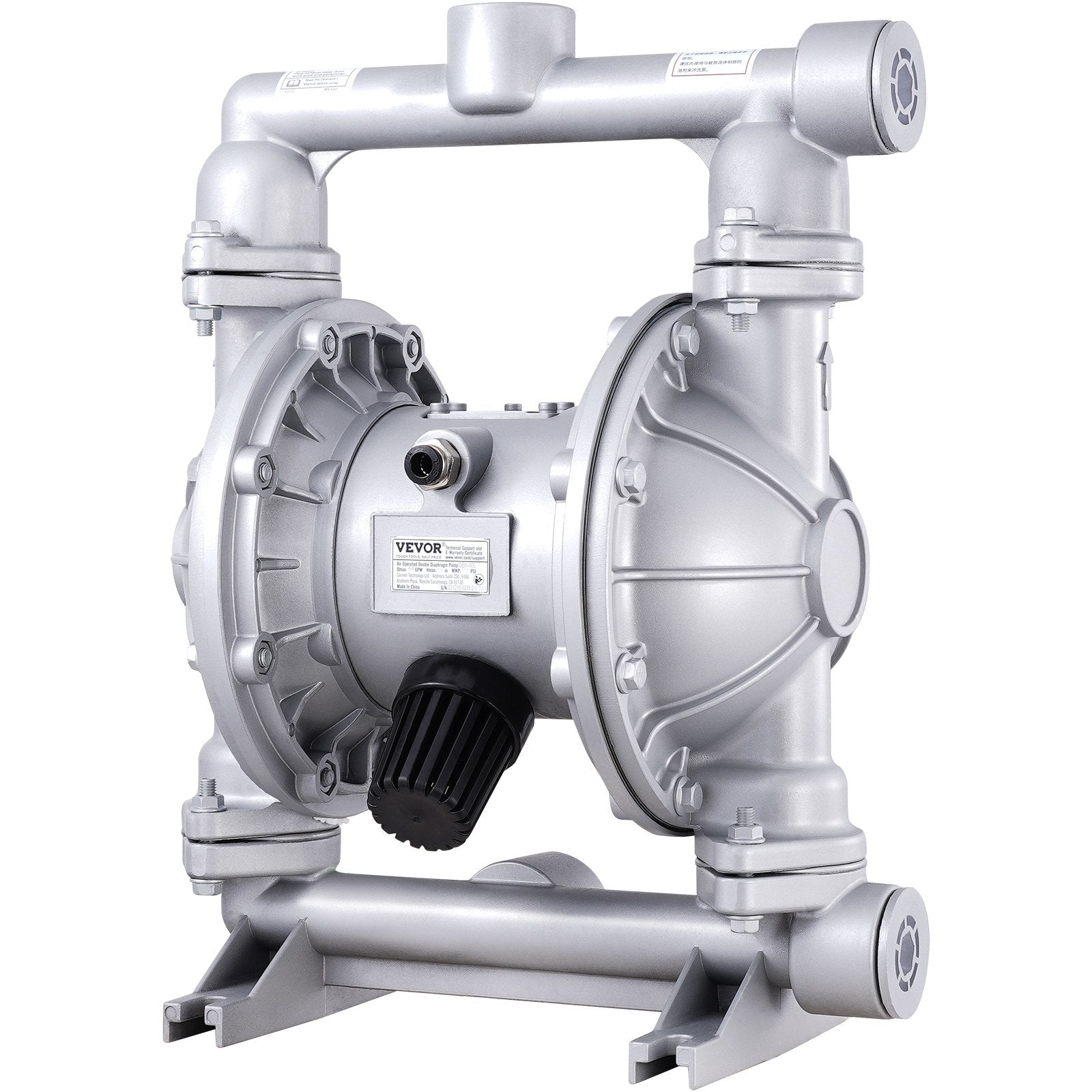 Air Operated Double Diaphragm Pump, 44GPM, Max 115PSI Air Waste Oil Pneumatic Transfer Pump with 2 Extra V952-QDSQGMBLHJ15NT76JV0