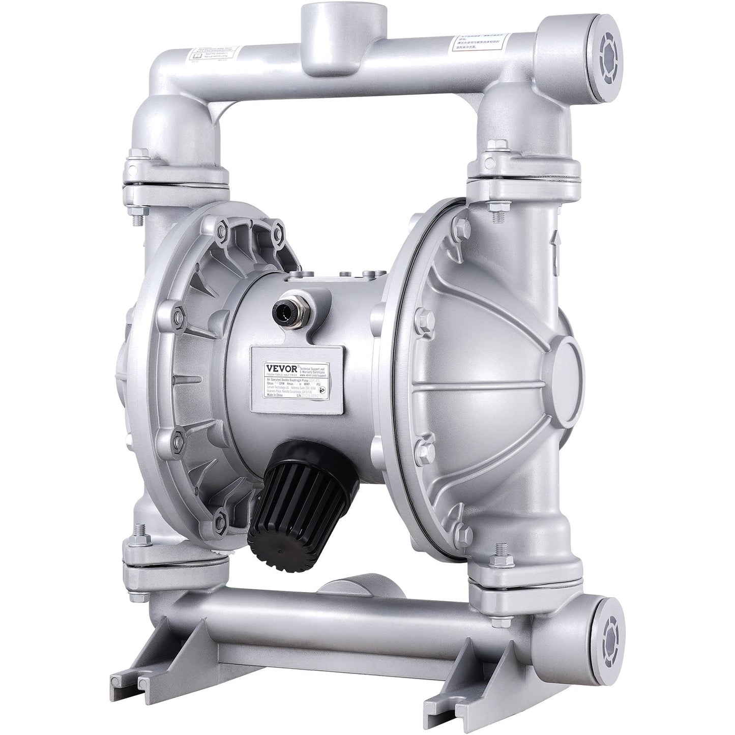 Air Operated Double Diaphragm Pump, 44GPM, Max 115PSI Air Waste Oil Pneumatic Transfer Pump with 2 Extra V952-QDSQGMBLHJ15NT76JV0
