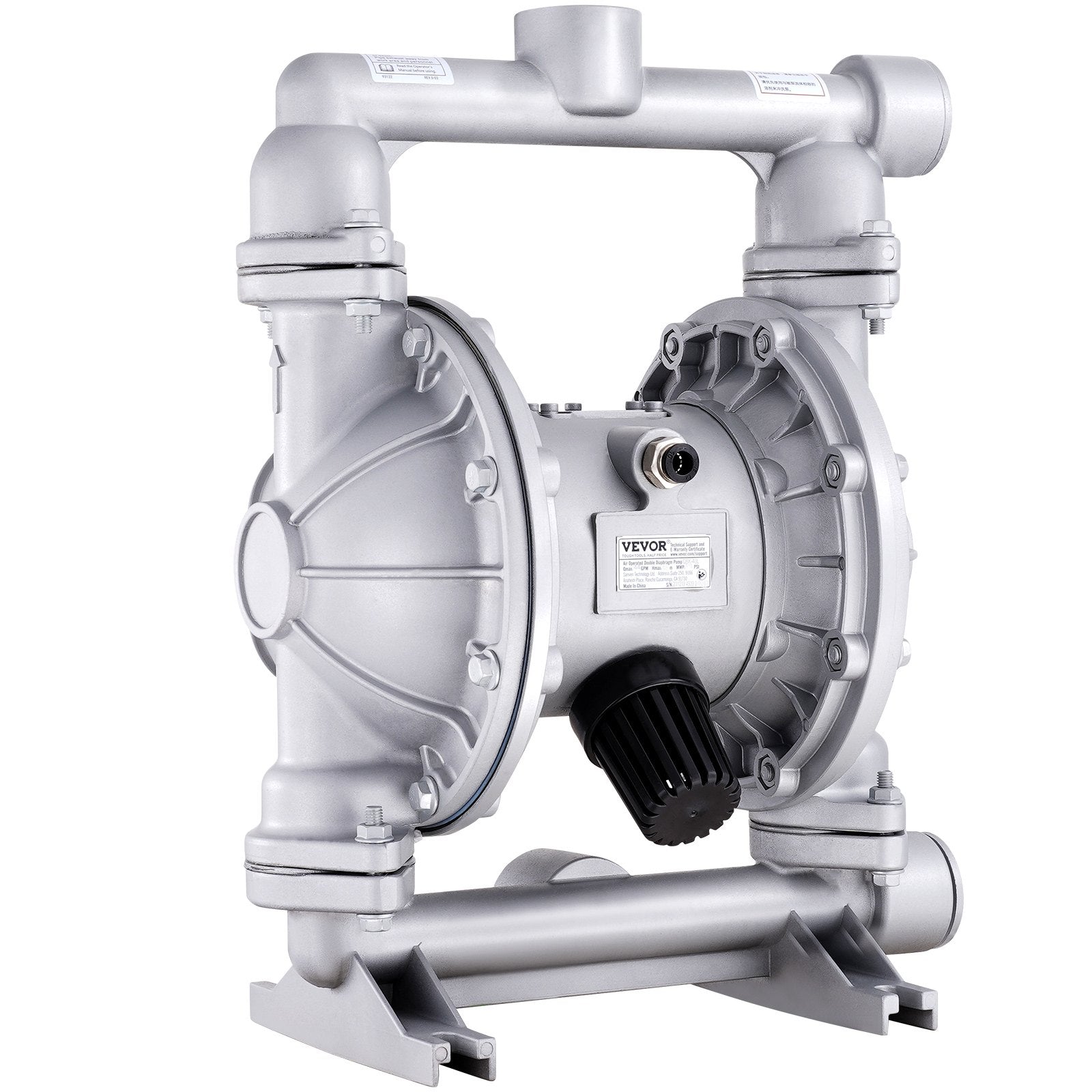 Air Operated Double Diaphragm Pump, 44GPM, Max 115PSI Air Waste Oil Pneumatic Transfer Pump with 2 Extra V952-QDSQGMBLHJ15NT76JV0