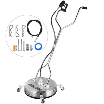 Surface Cleaner 20 inch Flat Surface Cleaner for Pressure Washer 4000psi Pressure with 3/8 Quick Connector V952-QDXDJ20CDJL000001V0