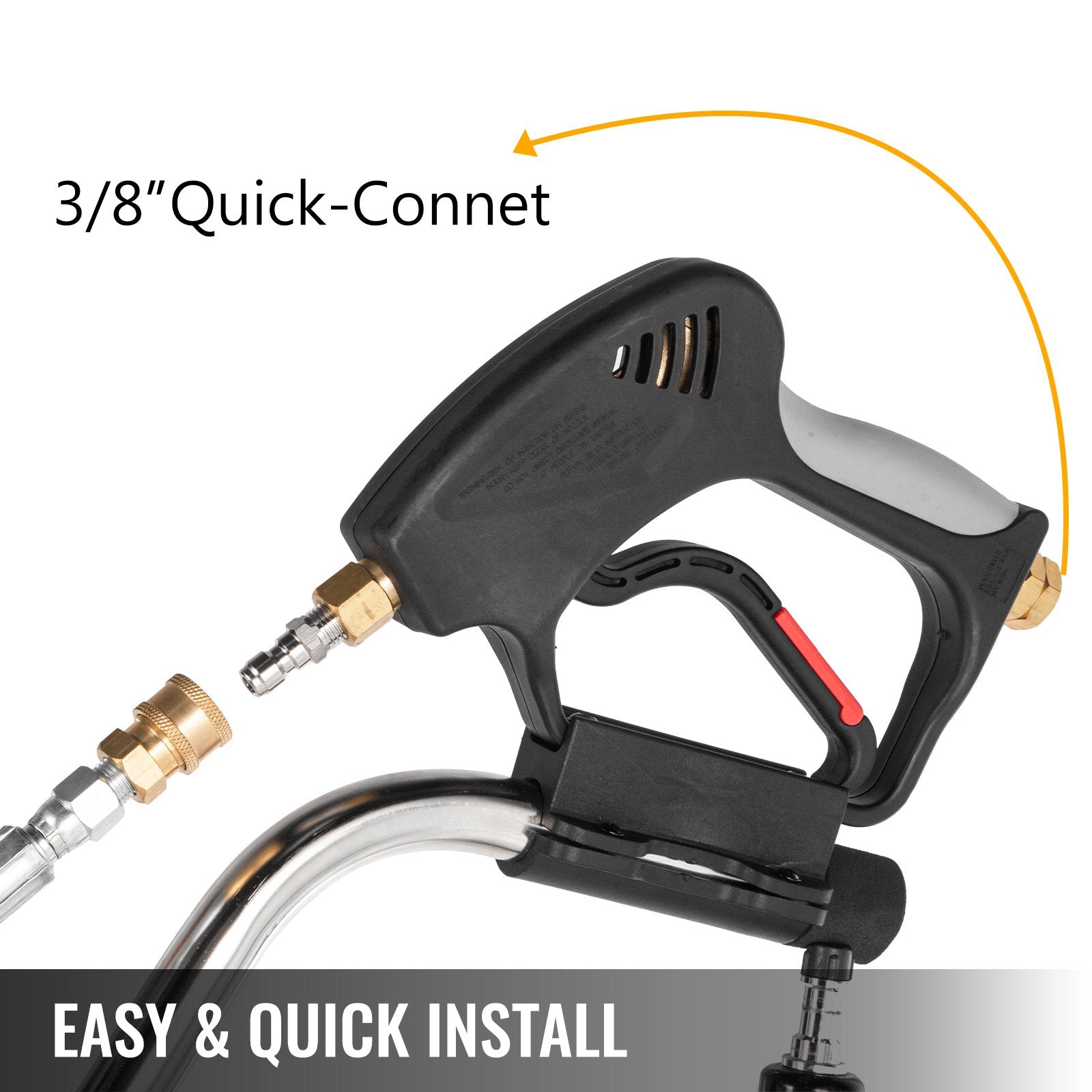 Surface Cleaner 20 inch Flat Surface Cleaner for Pressure Washer 4000psi Pressure with 3/8 Quick Connector V952-QDXDJ20CDJL000001V0