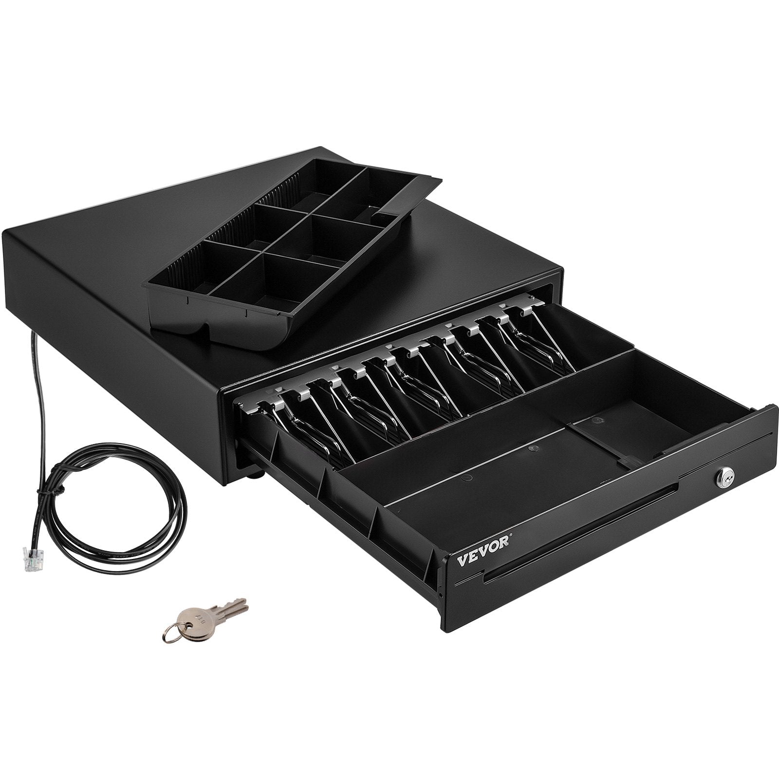 Cash Register Drawer, 16" 12 V, for POS System with 5 Bill 6 Coin Cash Tray, Removable Coin Compartment & 2 V952-QDXXJCTYCWC16LIA2V0