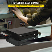 Cash Register Drawer, 16" 12 V, for POS System with 5 Bill 6 Coin Cash Tray, Removable Coin Compartment & 2 V952-QDXXJCTYCWC16LIA2V0