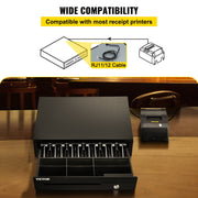 Cash Register Drawer, 16" 12 V, for POS System with 5 Bill 6 Coin Cash Tray, Removable Coin Compartment & 2 V952-QDXXJCTYCWC16LIA2V0