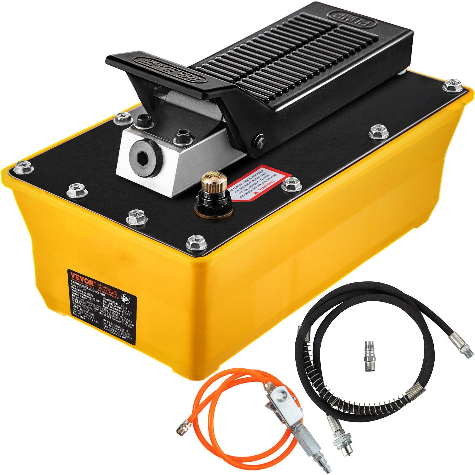 Air Hydraulic Pump, 10,000 PSI Hydraulic Foot Pump, 0.6 Gal Reservoir Foot Operated Air/Hydraulic Pump, with V952-QDYYBHSBD2.3L9FR9V0