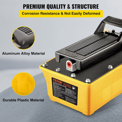 Air Hydraulic Pump, 10,000 PSI Hydraulic Foot Pump, 0.6 Gal Reservoir Foot Operated Air/Hydraulic Pump, with V952-QDYYBHSBD2.3L9FR9V0