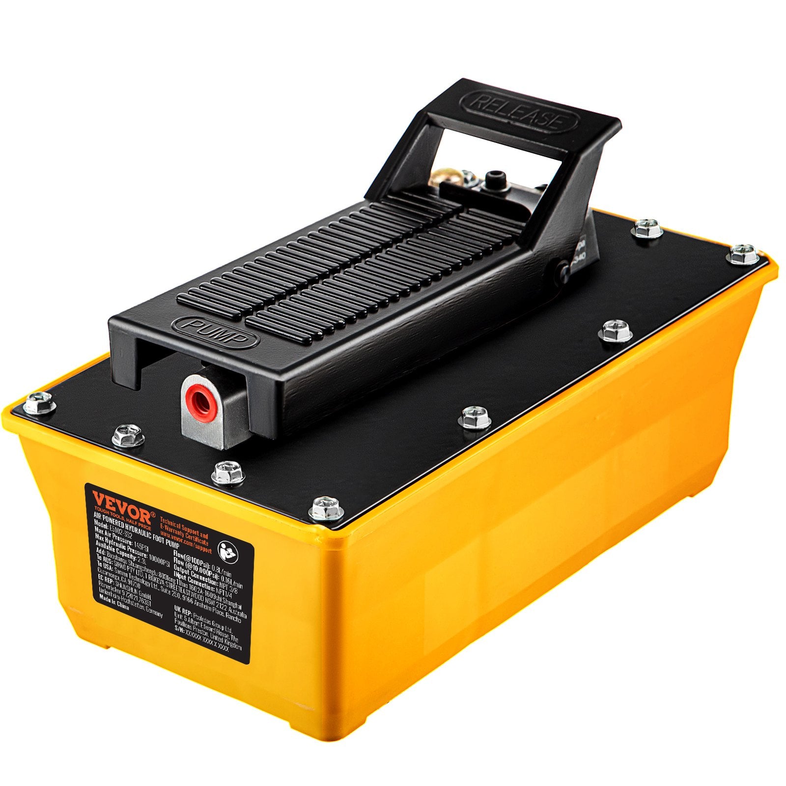 Air Hydraulic Pump, 10,000 PSI Hydraulic Foot Pump, 0.6 Gal Reservoir Foot Operated Air/Hydraulic Pump, with V952-QDYYBHSBD2.3L9FR9V0