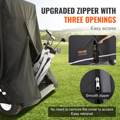 4 Passenger Golf Cart Cover, 600D Polyester Full Cover, Universal Fits for Most Brand Club Car Covers, V952-QFBSGEFCZGMD5CKQGV0