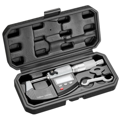 Micrometer Set, Digital Outside Micrometer 0-25.4 mm Measuring Range, 0.001 mm Resolution, Ultra-Precision V952-QFCTZWJQFC01PF0V5001V9