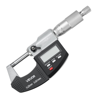 Micrometer Set, Digital Outside Micrometer 0-25.4 mm Measuring Range, 0.001 mm Resolution, Ultra-Precision V952-QFCTZWJQFC01PF0V5001V9