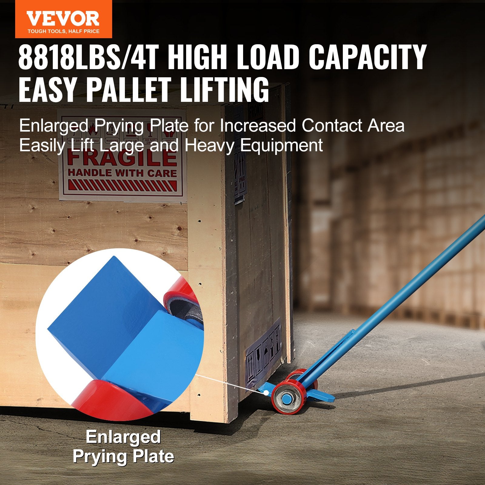 Pallet Buster, 152.4 cm Handle, 4 ton Weight Capacity, Q235 Carbon Steel, Heavy Duty Deck Wrecker Demolition V952-QG6600IBS5INZ47P4V0