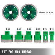 6PCS Diamond Hole Saw Set, Diamond Drill Core Bits with Saw Blade, Heavy Duty Hole Saw Arbor V952-QGJJGSKKQ6JTJ2JP1V0