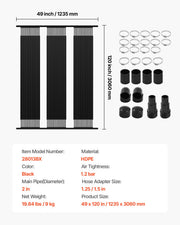 Solar Pool Heater 1235 x 3100mm Aboveground & Inground Pool Heating System V952-QGKWX1J48120ANXOP001V0