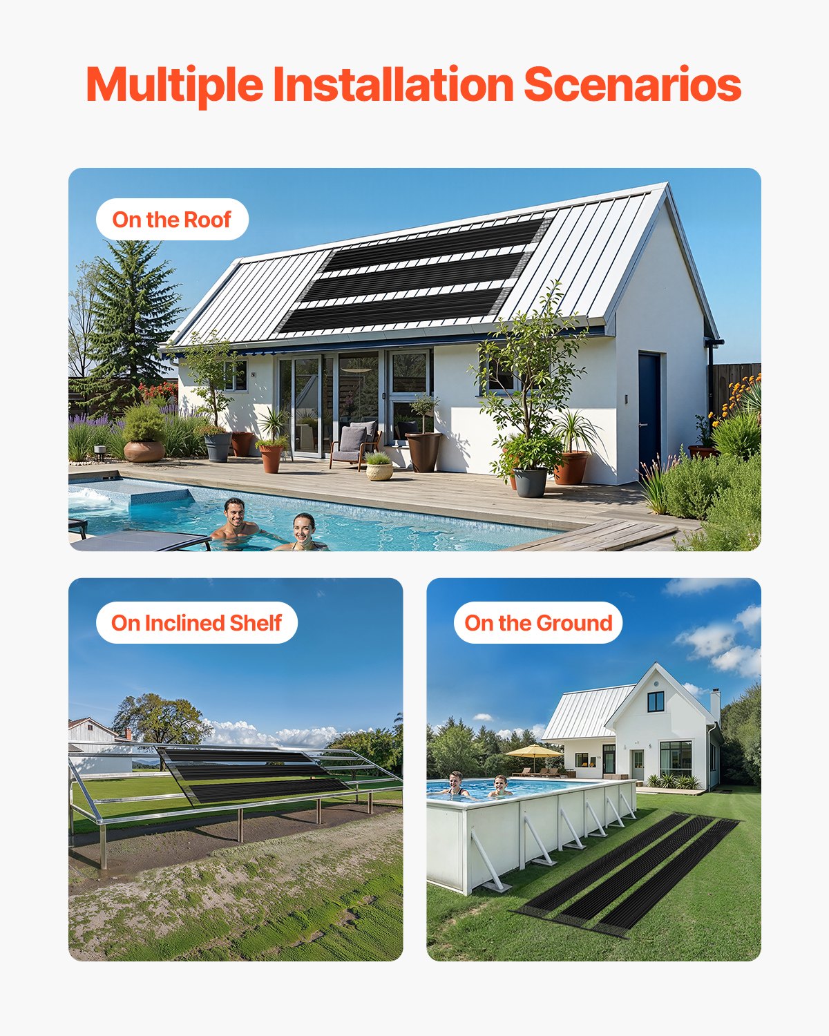 Solar Pool Heater 1235 x 7340mm Aboveground & Inground Pool Heating System V952-QGKWXEPDM1J4VU9AN001V0
