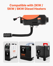 Diesel Heater Intake Pipe Kit, 25mm Car Air Parking Heater Ducting Pipe Hose Tube, Stretchable & Bendable Car V952-QGPJJQGJQGTJ0XPWS001V0