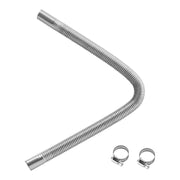 Exhaust Hose, 600mm Diesel Heater Flexible Exhaust Pipe, Stainless Steel Exhausts Hoses with 2 Hose Clamps, V952-QGPJPQGPQGYTD0MSU001V0