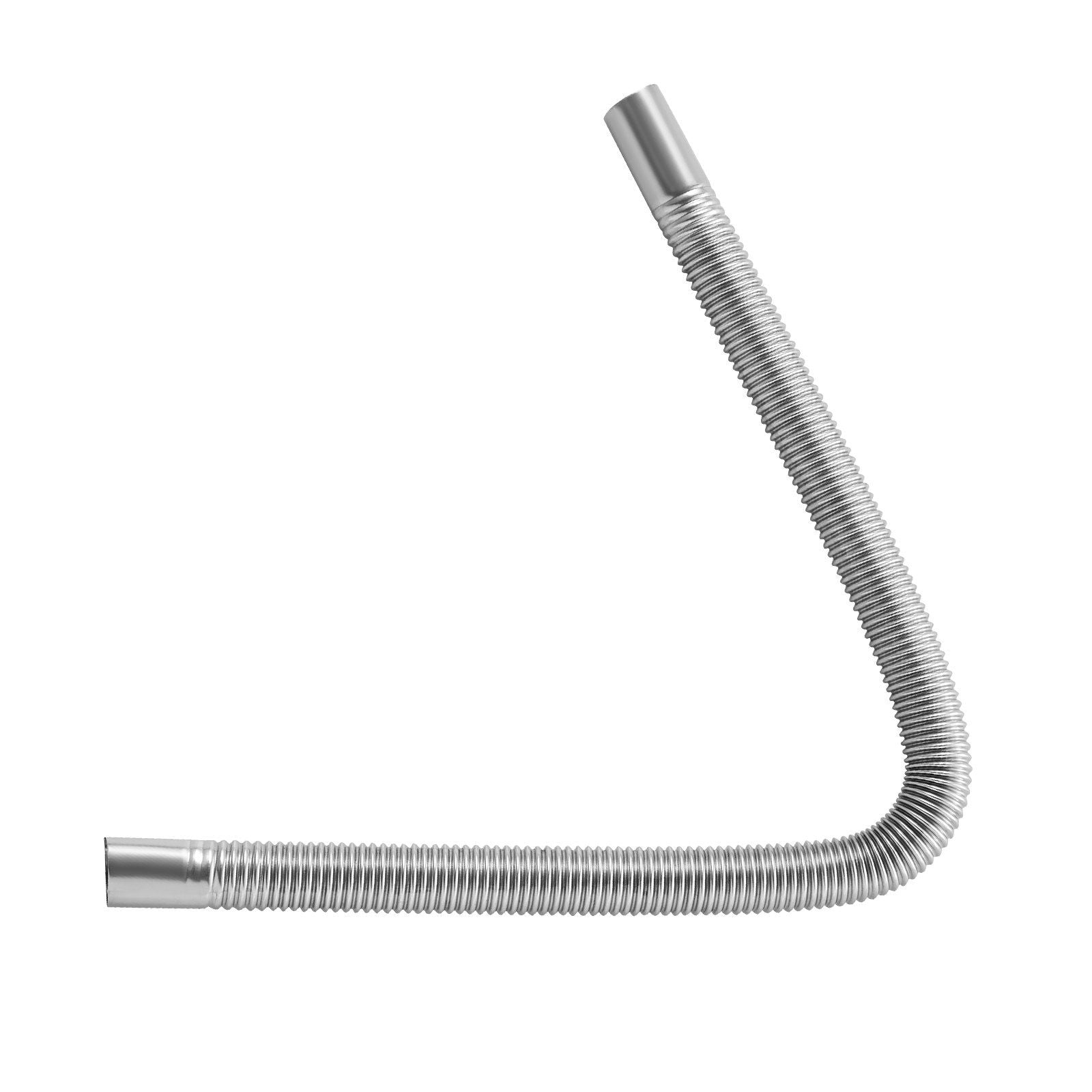 Exhaust Hose, 600mm Diesel Heater Flexible Exhaust Pipe, Stainless Steel Exhausts Hoses with 2 Hose Clamps, V952-QGPJPQGPQGYTD0MSU001V0