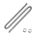 Exhaust Hose, 1490mm Stainless Steel Exhausts Hose, Diesel Heater Flexible Exhaust Pipe with 2 Hose Clamps, V952-QGPJPQGPQGYTIZR3A001V0