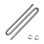 Exhaust Hose, 1490mm Stainless Steel Exhausts Hose, Diesel Heater Flexible Exhaust Pipe with 2 Hose Clamps, V952-QGPJPQGPQGYTIZR3A001V0