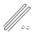 Exhaust Hose, 3000mm Stainless Steel Exhausts Hose, Diesel Heater Flexible Exhaust Pipe with 2 Hose Clamps, V952-QGPJPQGPQGYTJDRNG001V0