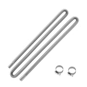 Exhaust Hose, 3000mm Stainless Steel Exhausts Hose, Diesel Heater Flexible Exhaust Pipe with 2 Hose Clamps, V952-QGPJPQGPQGYTJDRNG001V0