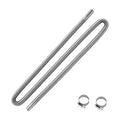 Exhaust Hose, 1980mm Stainless Steel Exhausts Hose, Diesel Heater Flexible Exhaust Pipe with 2 Hose Clamps, V952-QGPJPQGPQGYTS66S4001V0