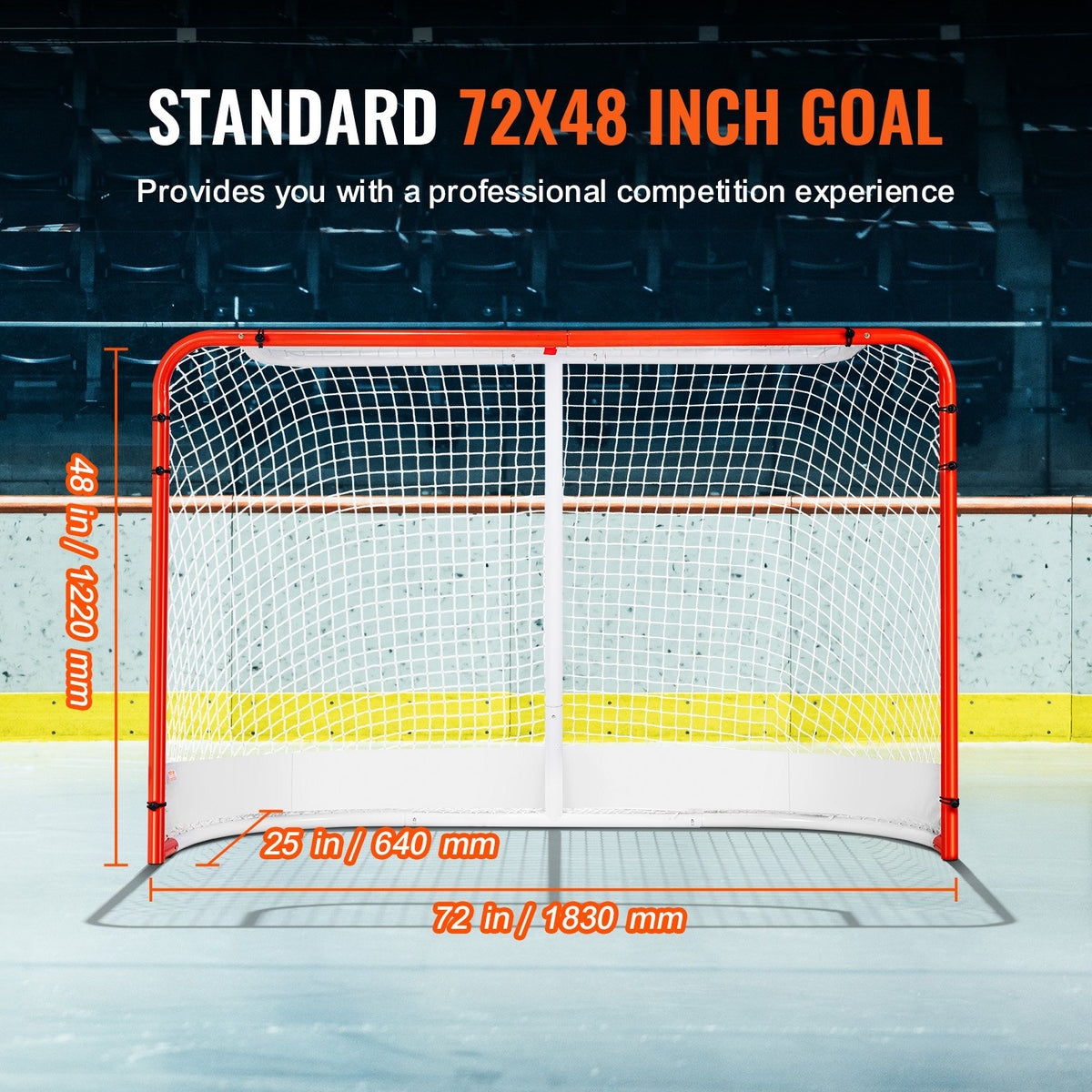 Street Hockey Net, Indoor Outdoor Steel Hockey Goal, Official Regulation Pro Hockey Training Goal Set, V952-QGQQM7248YCGPVGWDV0