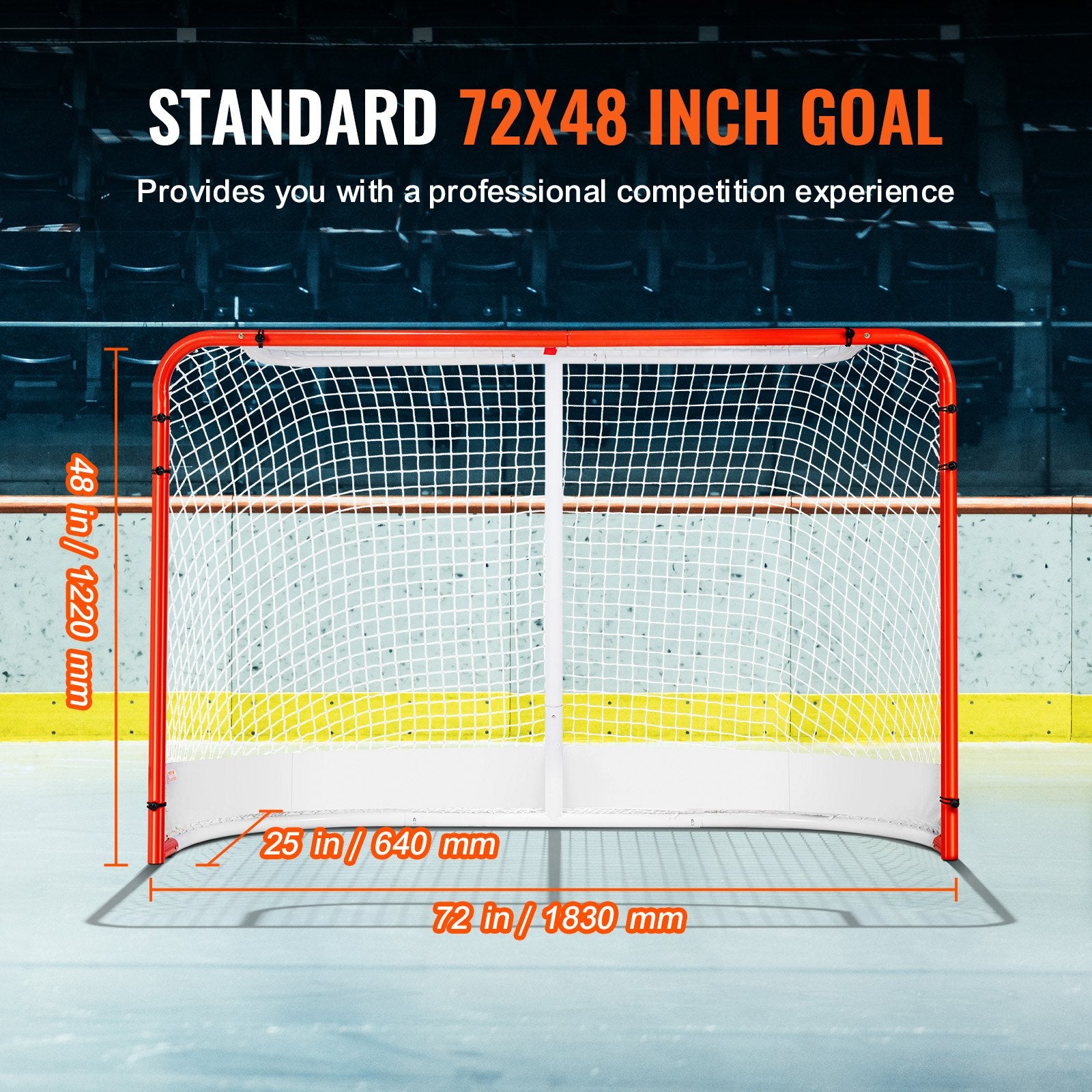 Street Hockey Net, Indoor Outdoor Steel Hockey Goal, Official Regulation Pro Hockey Training Goal Set, V952-QGQQM7248YCGPVGWDV0