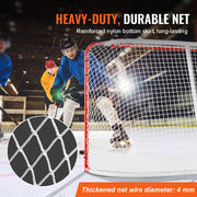 Street Hockey Net, Indoor Outdoor Steel Hockey Goal, Official Regulation Pro Hockey Training Goal Set, V952-QGQQM7248YCGPVGWDV0