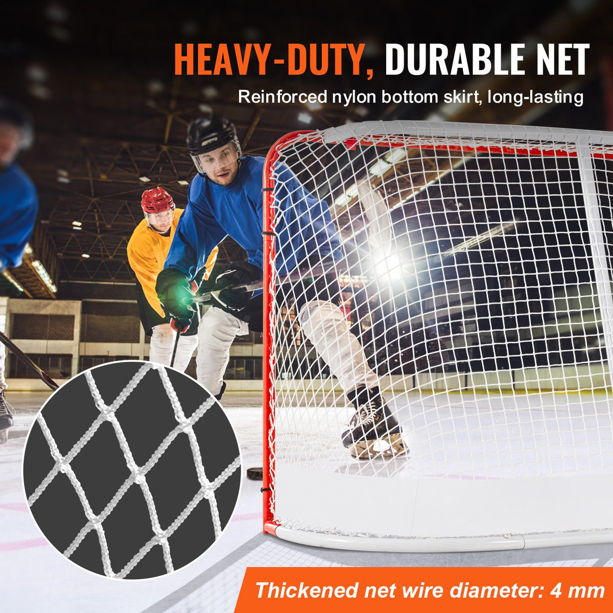 Street Hockey Net, Indoor Outdoor Steel Hockey Goal, Official Regulation Pro Hockey Training Goal Set, V952-QGQQM7248YCGPVGWDV0