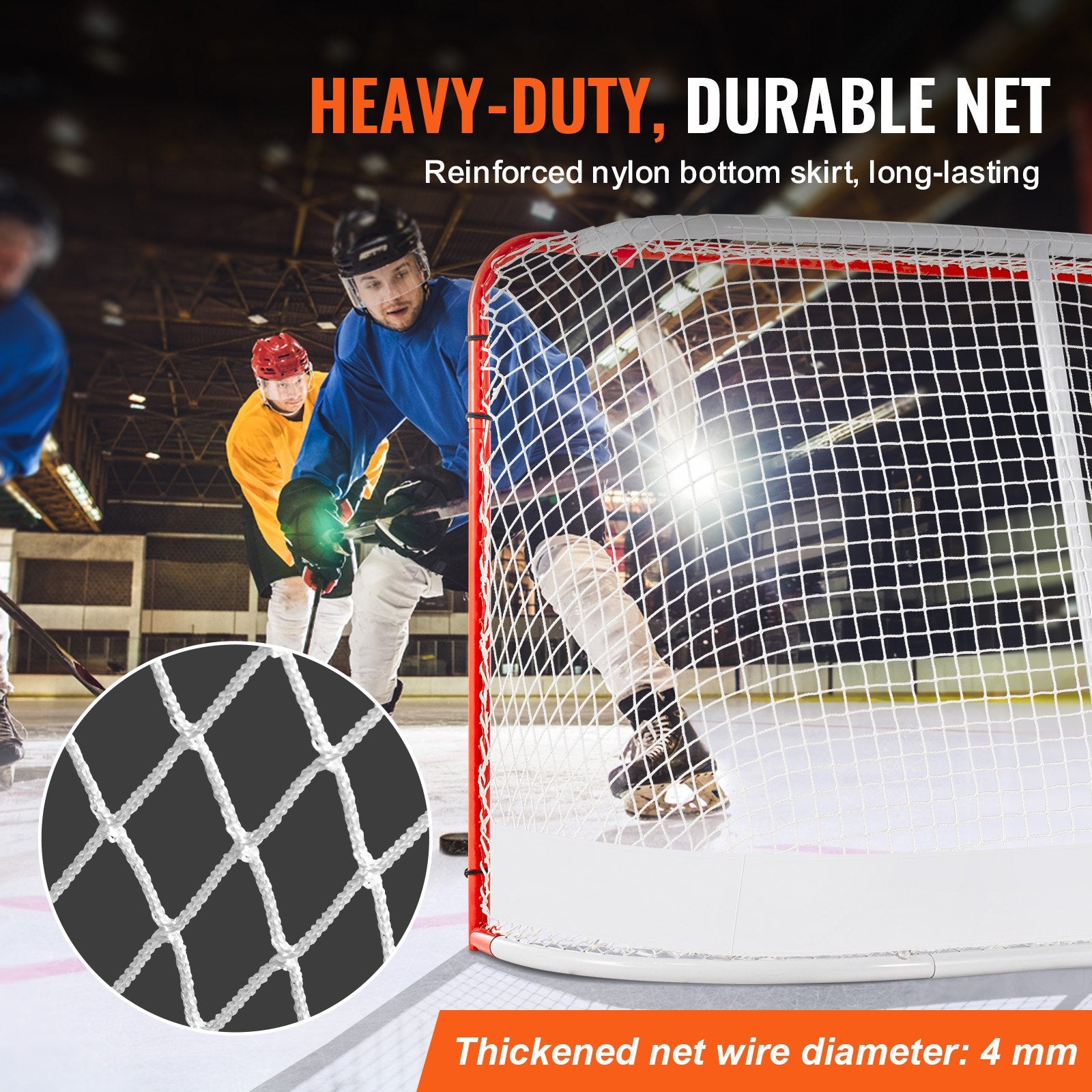 Street Hockey Net, Indoor Outdoor Steel Hockey Goal, Official Regulation Pro Hockey Training Goal Set, V952-QGQQM7248YCGPVGWDV0