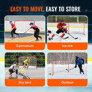 Street Hockey Net, Indoor Outdoor Steel Hockey Goal, Official Regulation Pro Hockey Training Goal Set, V952-QGQQM7248YCGPVGWDV0
