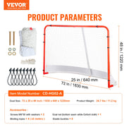 Street Hockey Net, Indoor Outdoor Steel Hockey Goal, Official Regulation Pro Hockey Training Goal Set, V952-QGQQM7248YCGPVGWDV0