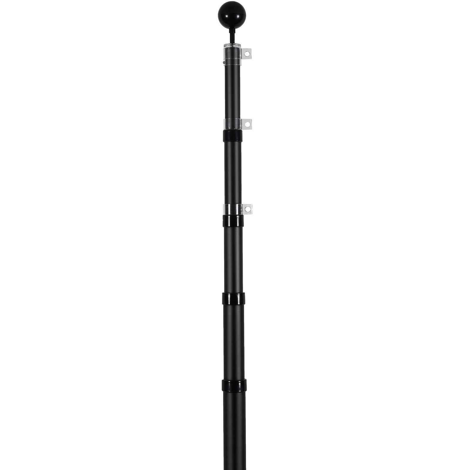 25FT Telescopic Flagpole Kit, Heavy Duty Aluminum Alloy Flag Pole Kit in Ground for Outside, 3 Display Modes V952-QGTJHS25YCSSO5E4YV0