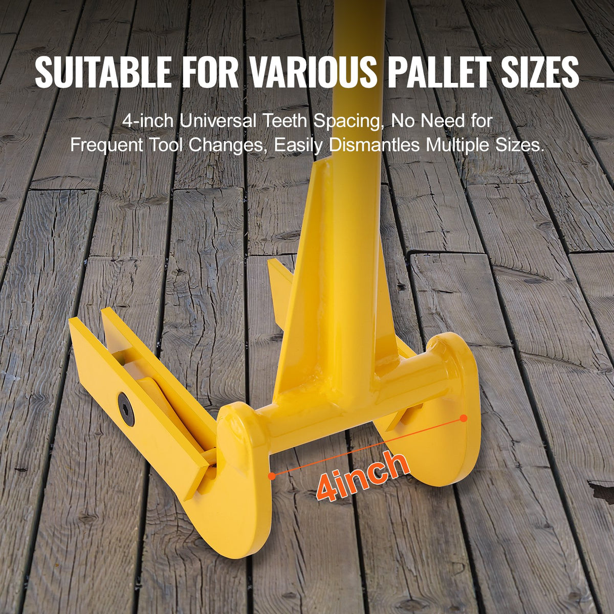 Pallet Buster, 104 cm Handle, 907 kg Weight Capacity, Q235 Carbon Steel, Heavy Duty Deck Wrecker Demolition V952-QGWWW4INCH00V293IV0