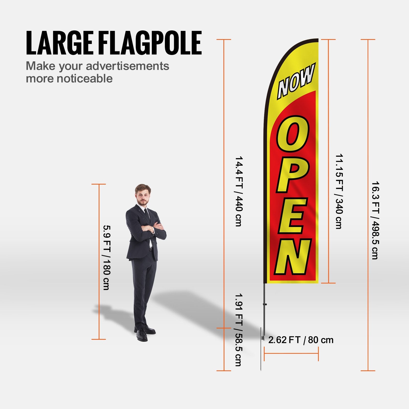 Open Flags for Business Advertising Feather Flag Kit Open Look Welcome V952-QGYMQGQWAOPP37QX0V0