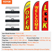Open Flags for Business Advertising Feather Flag Kit Open Look Welcome V952-QGYMQGQWAOPP37QX0V0