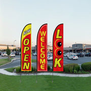 Open Flags for Business Advertising Feather Flag Kit Open Look Welcome V952-QGYMQGQWAOPP37QX0V0