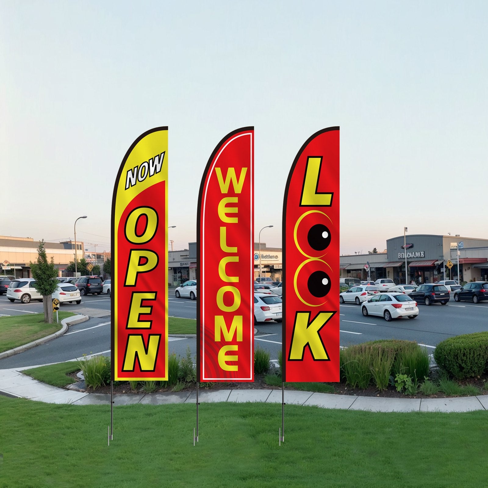 Open Flags for Business Advertising Feather Flag Kit Open Look Welcome V952-QGYMQGQWAOPP37QX0V0
