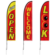 Open Flags for Business Advertising Feather Flag Kit Open Look Welcome V952-QGYMQGQWAOPP37QX0V0