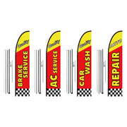 Auto Repair Advertising Feather Flag Kit Swooper Flags and Poles 16.3 FT V952-QGYMQGQWAQCFFZRDSV0