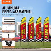 Auto Repair Advertising Feather Flag Kit Swooper Flags and Poles 16.3 FT V952-QGYMQGQWAQCFFZRDSV0