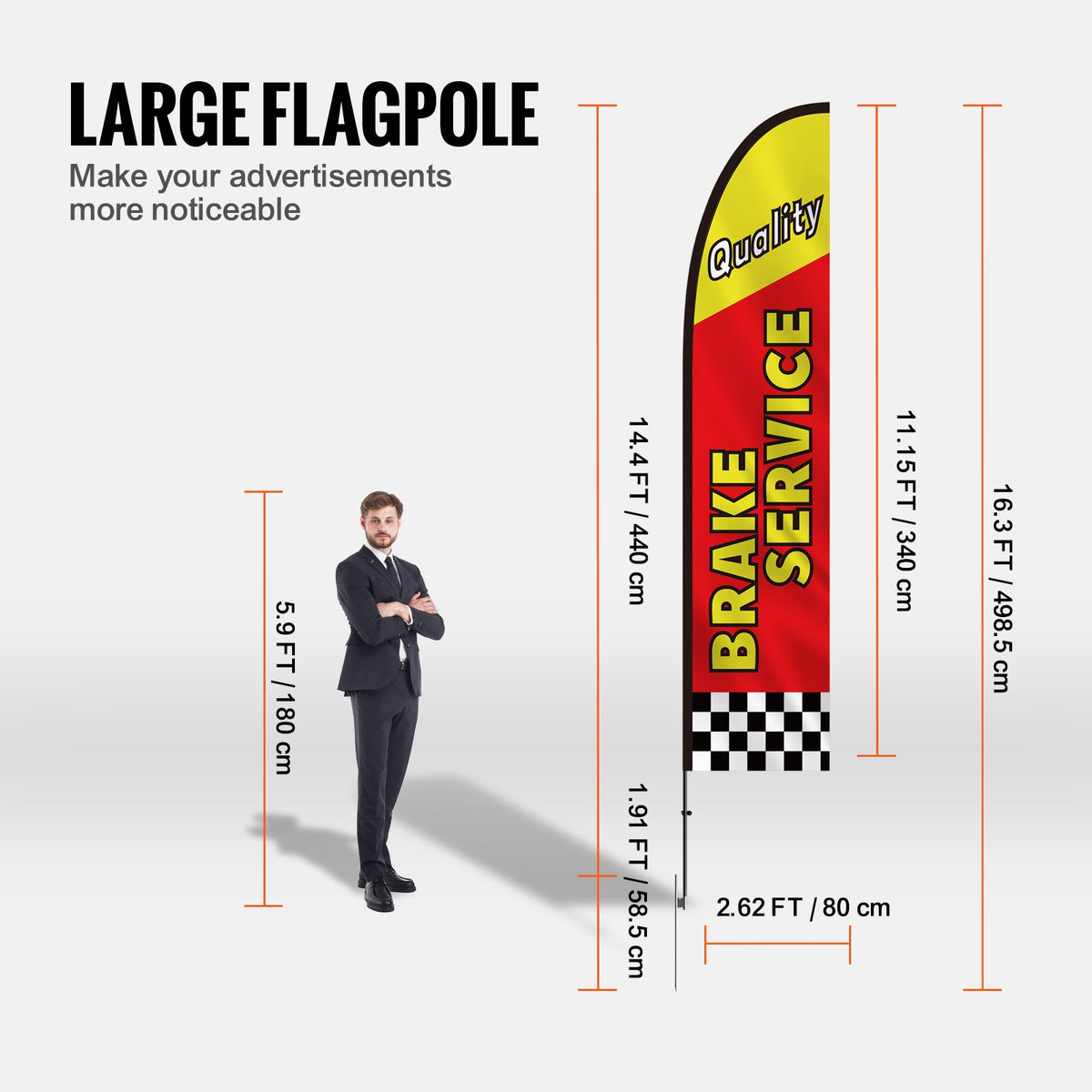Auto Repair Advertising Feather Flag Kit Swooper Flags and Poles 16.3 FT V952-QGYMQGQWAQCFFZRDSV0