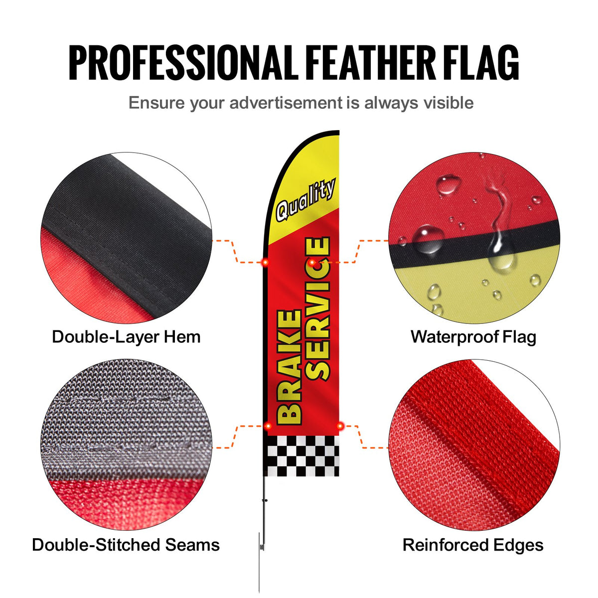 Auto Repair Advertising Feather Flag Kit Swooper Flags and Poles 16.3 FT V952-QGYMQGQWAQCFFZRDSV0
