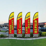 Auto Repair Advertising Feather Flag Kit Swooper Flags and Poles 16.3 FT V952-QGYMQGQWAQCFFZRDSV0