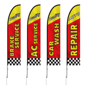 Auto Repair Advertising Feather Flag Kit Swooper Flags and Poles 16.3 FT V952-QGYMQGQWAQCFFZRDSV0