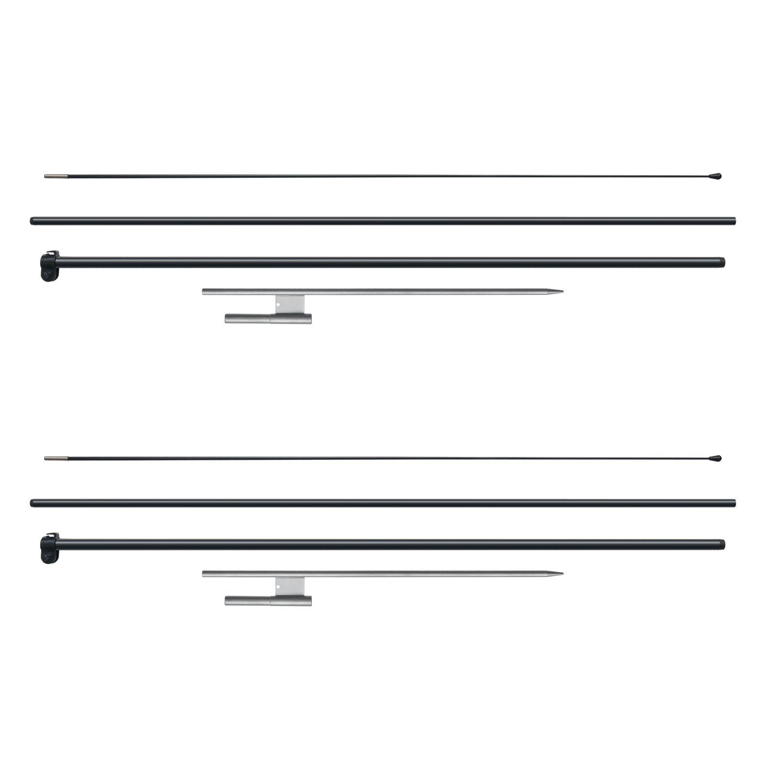 Feather Flag Pole Kit, 2 Packs Swooper Flag Pole 12.7 ft, Sign Flag Poles for Business Advertising Flags V952-QGYMQJGZ34M24YJ92V0