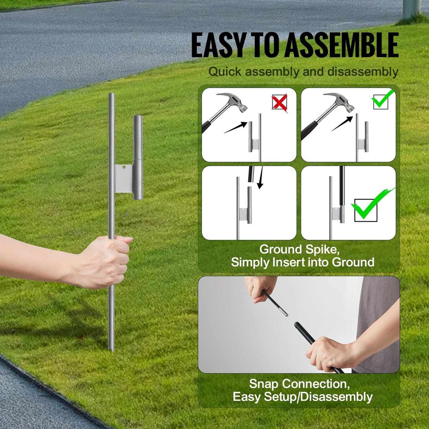 Feather Flag Pole Kit, 2 Packs Swooper Flag Pole 12.7 ft, Sign Flag Poles for Business Advertising Flags V952-QGYMQJGZ34M24YJ92V0