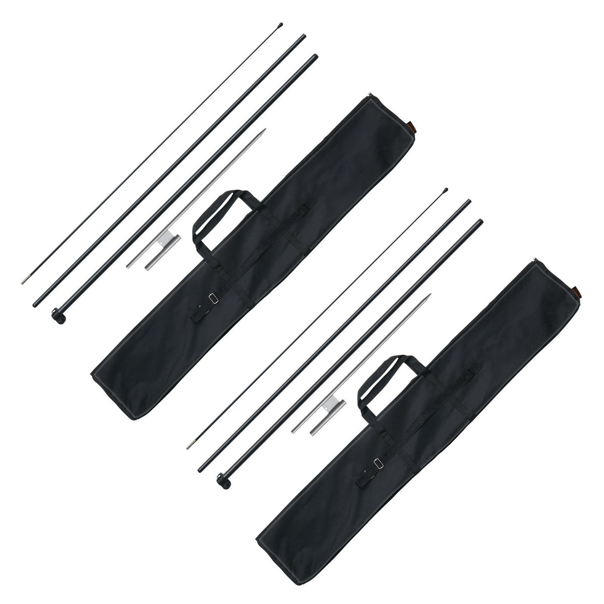 Feather Flag Pole Kit, 2 Packs Swooper Flag Pole 12.7 ft, Sign Flag Poles for Business Advertising Flags V952-QGYMQJGZ34M24YJ92V0